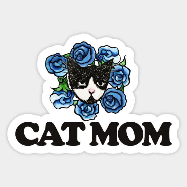 Cat Mom Sticker by bubbsnugg